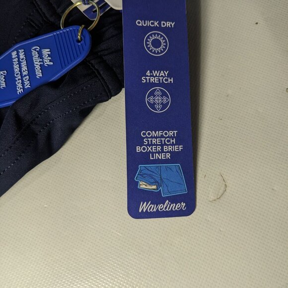 NEW- 4XT Tall Roundtree & Yorke Swim Lined Trunks Quick Dry Polyester 8"I Navy - Picture 6 of 9